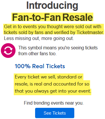 is ticketmaster resale tickets legit and safe review