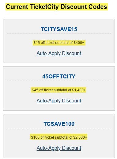 review ticketcity discount codes savings