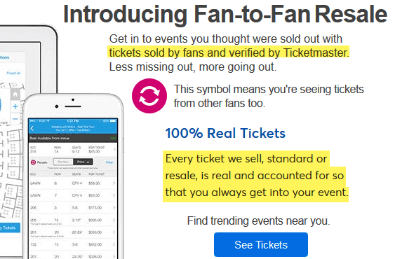 Ticketmaster is the ticket master