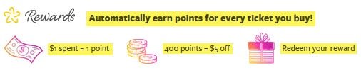 goldstar tickets review rewards points